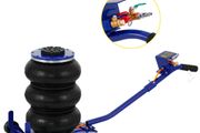 Pneumatic Triple Air Bag Car Jack Trolley 3 Ton 6600 Lbs Cap 400 Mm Lift