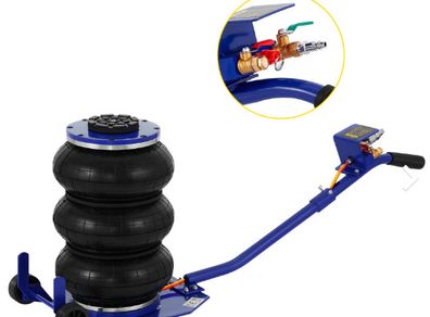 Pneumatic Triple Air Bag Car Jack Trolley 3 Ton 6600 Lbs Cap 400 Mm Lift