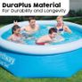 10ft Fast Set Pool | Above Ground Swimming Pool for Kids and Adults, Outdoor Inflatable Pool Image 4