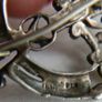 Vintage Sterling Silver Celtic Connemara Marble and Marcasite Dagger Pin Brooch 14,56g Image 5