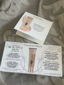 Charlotte Tilbury beautiful skin foundation samples and wonder glow sample new