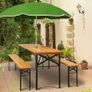 Wooden Folding table (3 pieces) - Bench set Image 2