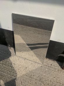 Bathroom cabinet mirror and fixings and instructions