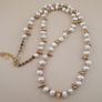 Classic Freshwater Pearl with Brass Beads Necklace Image 9