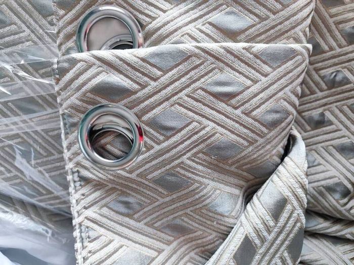 Beautiful Fully Lined Eyelet Curtains  90" x 90" Dry Cleaned