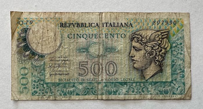 Italy 500 Lira 1976 Banknote