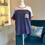 Ladies Navy, White & Red Tee Shirt from West Quay Carrig Donn Image 4
