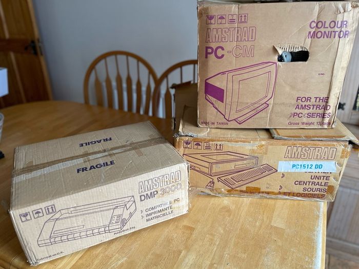 Amstrad PC 1512 and Printer in original box