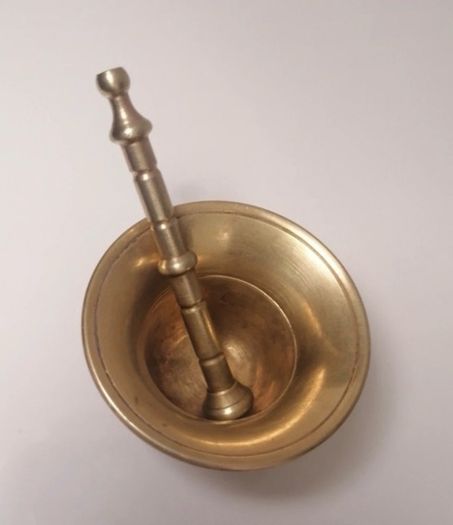 Vintage brass mortar and pestle
