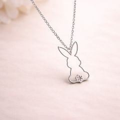 Bunny Outline Necklace - Free Post
