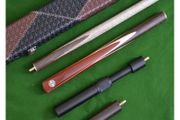 Handmade 3/4 Snooker Cue 4 PIECE Set with Luxury Case and Telescopic Extension