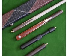 Handmade 3/4 Snooker Cue 4 PIECE Set with Luxury Case and Telescopic Extension - FREE DELIVERY