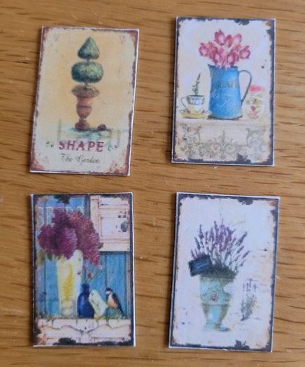 Miniature Paintings, pictures for dolls houses
