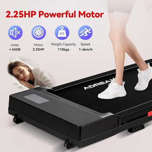 Walking Pad Treadmill with Incline, ADREAM Foldable Under Desk Treadmill, Portable 2 in 1 Walking Running Machine with Remote Control and LED Display