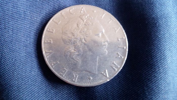 50 Lira Italian Coin. 1964.