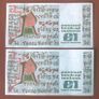 Two irish one pound punt notes Image 2