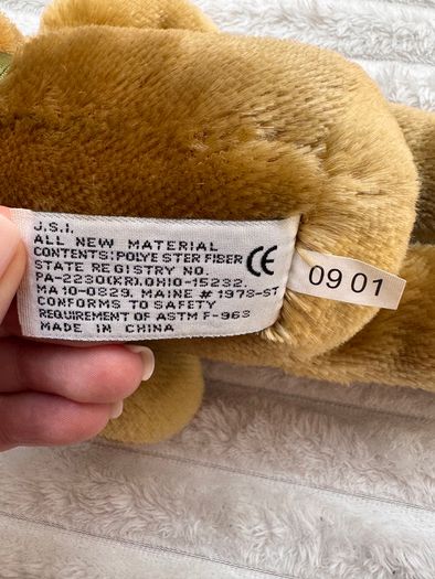 Harrods Knightsbridge Bear Green Bow Plush approx. 27 cm. Used Please see photos