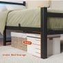 3ft Single Bed Frame with Headboard & LED Lights,Heavy Duty Metal Platform Bed Frame with Charging Station Image 5