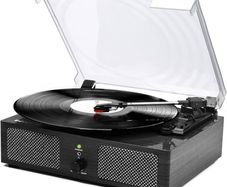 NEW SALE | Record Player Turntable with Built-in Speakers and USB Belt-Driven Vintage Phonograph Record Player 3 Speed for Entertainment and Home Decoration
