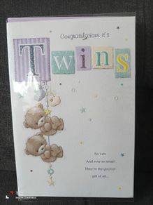 Twins birthday card