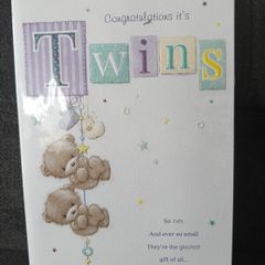 Twins birthday card