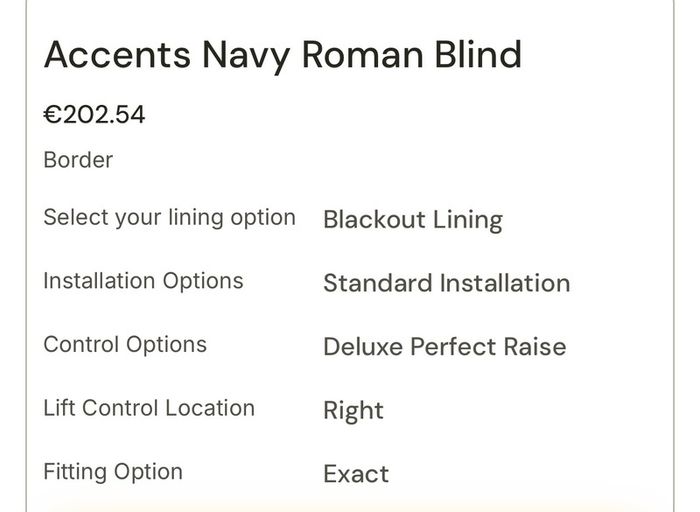 Brand New Roman Blind (Small: 1060mm x 1550mm)