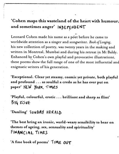 Leonard Cohen - Book Of Longing   &   The Flame.