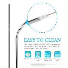 Stainless Steel drinking straws 2 Pc Set