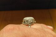 sterling silver ring with moon stone