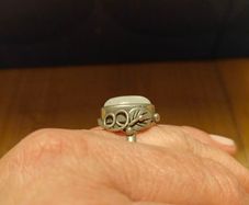 sterling silver ring with moon stone