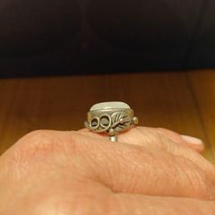 sterling silver ring with moon stone