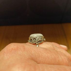 sterling silver ring with moon stone
