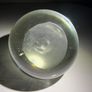 Clear glass three-bubble paperweight Image 4