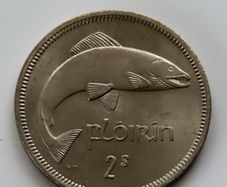 1966 Ireland Florin BUNC coin 60 years old
