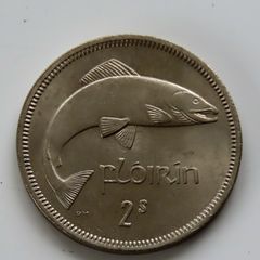 1966 Ireland Florin BUNC coin 60 years old