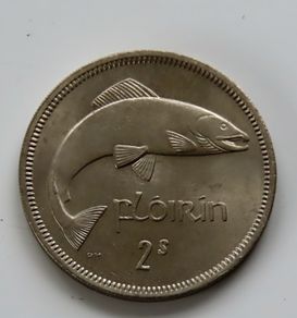 1966 Ireland Florin BUNC coin 60 years old