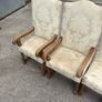 Oak straight back dinning chairs Image 3
