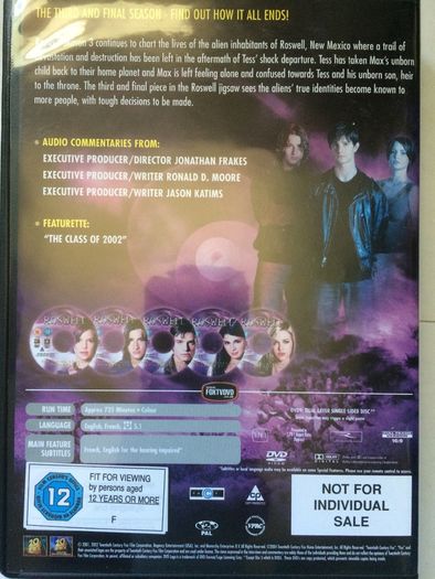 Roswell - Season 1-3 (1999-2002 Complete Series) [DVD TV Boxsets]
