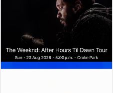 The Weekend: After Hours Until Dawn Tour Concert Tickets In Croke Park