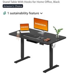 Height Adjustable Table, Chair and Desktop screen