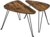 Coffee Table, Set of 2 Side Tables for Living or Dining Room, Bedroom, Industrial Design Vintage