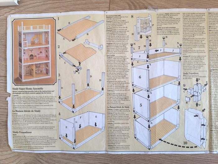 Vintage Pedigree Sindy Super Home Dolls House Set With Instructions