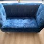 Blue Velvet 3-Seater and 2-Seater Sofas Image 2