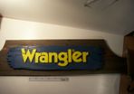 Genuine Wrangler Shop Advertisement Wooden Sign