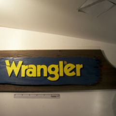 Genuine Wrangler Shop Advertisement Wooden Sign