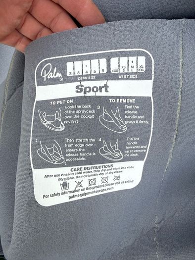 White water spray deck for kayak
