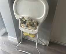 high chair and bottle steriliser