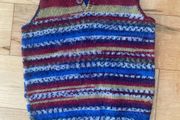 Real wool hand knitted tank top 3-5 years