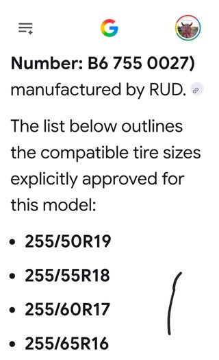 Merc snow chains,  2 sets