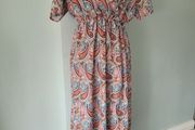 paisley print maxi dress